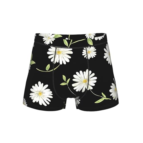 bghdfa Daisy 3 - Ropa interior elástica transpirable con cintura ancha cómoda y flexible y bolsa en forma de U 3D, Negro, L
