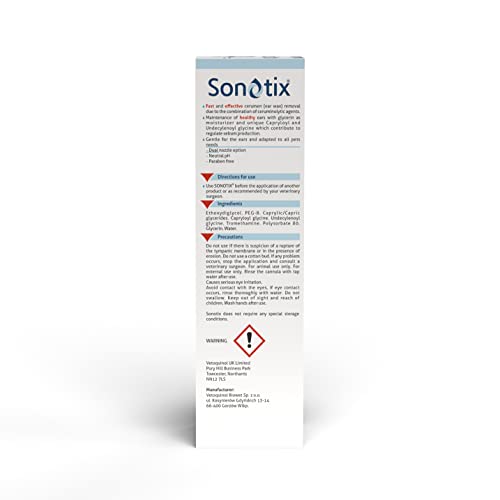 Sonotix New Triple Action Ear Cleaner for Dogs and Cats, Clear, 120ml - Image 3