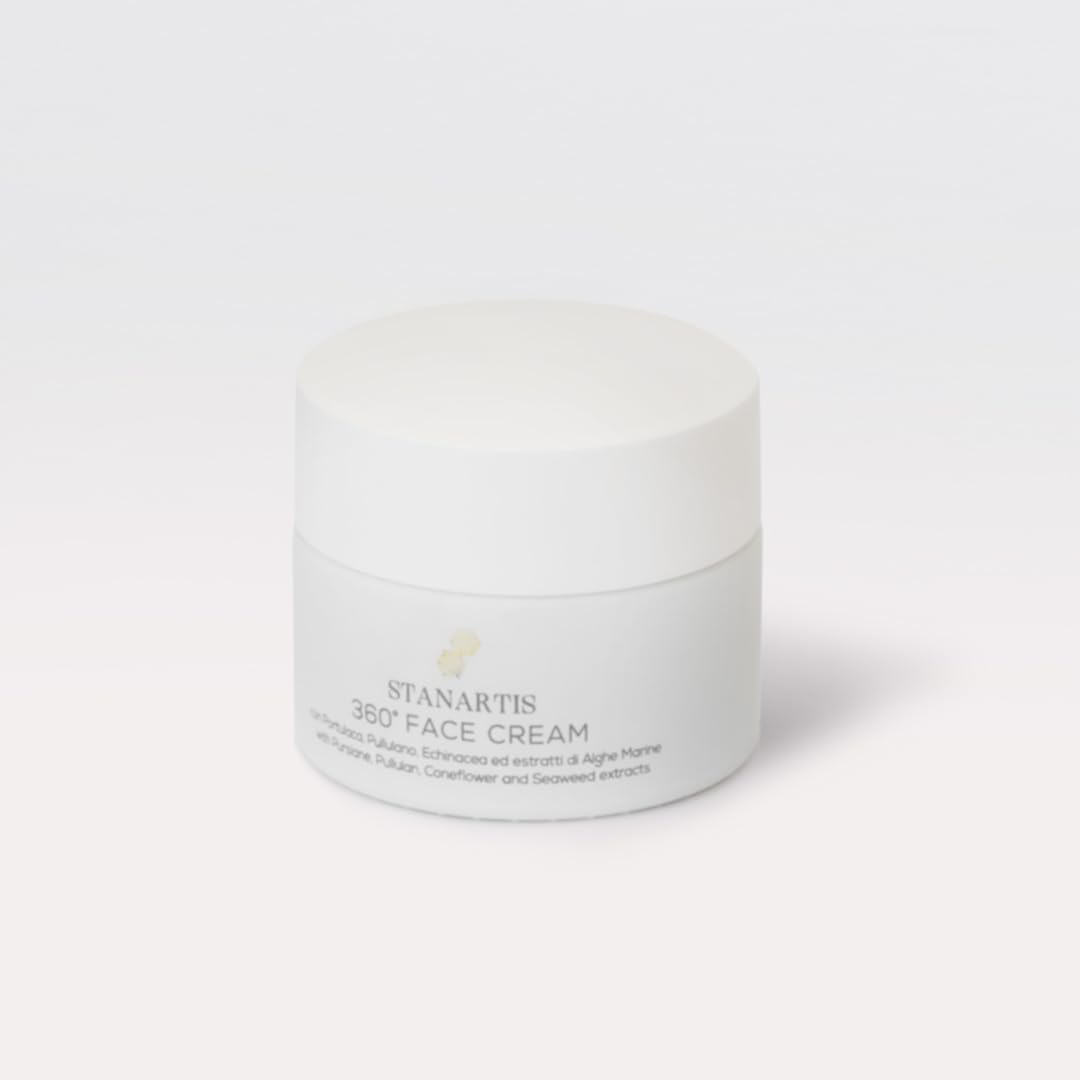 Stanartis Crema Viso Idratante 360 FACE CREAM con Astaxantina - Azione Antiossidante, Lenitiva, Detox Naturale, Adatta a Tutti i Tipi di Pelle - 50ml