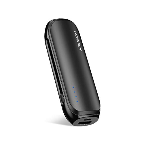 Aibocn Mini Power Bank 6700mAh Slim Portable External Charger with Fast Charging Technology for iPhone Samsung Galaxy Tablets and More, Black- Upgraded