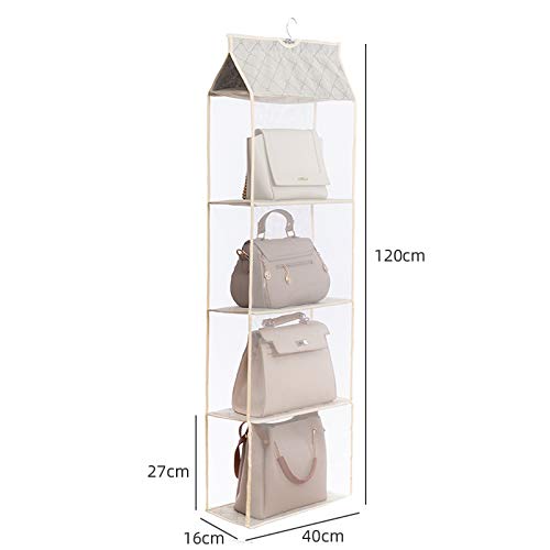 Panda Boxx Jackie Fox Hanging Handbag Organizers Non-Woven Fabric 401627cm Purse Storage Durable Bag Hanger Closet (4 Storage)
