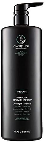 Paul Mitchell Awapuhi Wild Ginger Keratin Cream Rinse, Detangles + Repairs, For Dry, Damaged + Color-Treated Hair,, 33.8 fl. oz.