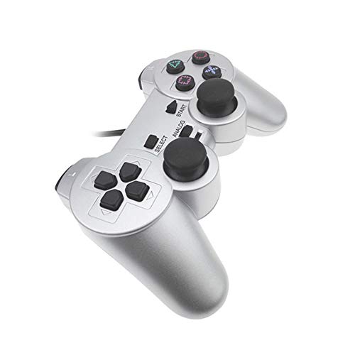 PS2 Controller Wired, MOLICUI Remote for Sony Playstation 2 Console,Silver