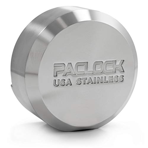 Image of PACLOCK's 8-Series Stepped-Back Puck, High Security Rotating Disc, Manufacturer-Controlled Key Assigning, Exclusive Key Number, U-Pick! Keyed Alike w / 1 Key, 304 Stainless Steel