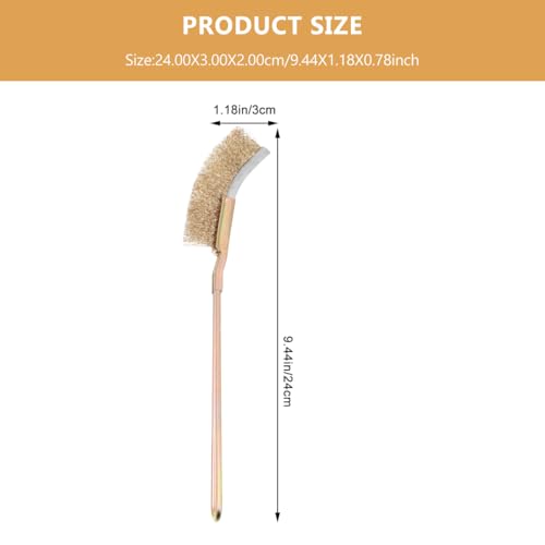 Image of Hemobllo Bird Cage Cleaning Brush Wire Brush with Long Handle 9.44 Inch Practical Cage Cleaner for Small Animals and Bird Feeders Durable Steel Bristles