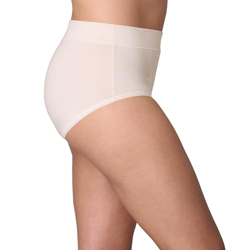 PLAYTEX Women's Underwear with Tummy Control, 3-Pack, Cotton Stretch, Plus Size Panties Available, Smoothing, Wicking3