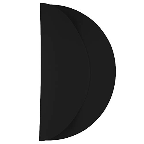 12" Inch Silicone Microwave Multi-Mat, Non-Stick Heat Resistant Oven Mat Microwave Trivet Mat - 2 Pack (Black) #TOP2