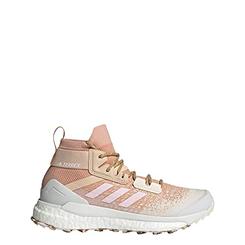 adidas Women's Terrex Free Hiker Primeblue Hiking Shoes, Ambient Blush/Clear Pink/Wonder White - 7