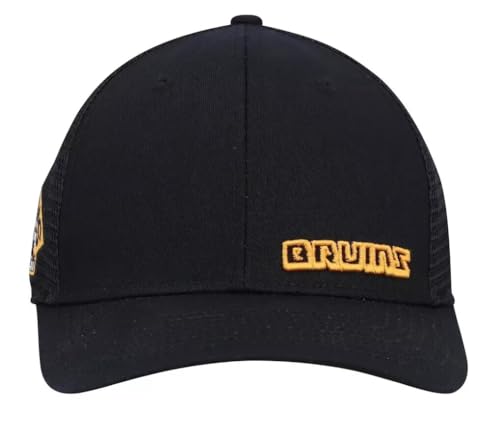 Gorra Trucker Ajustable Negra Con Logo De Boston Hockey miniatura 2