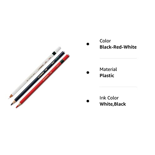 Stabilo-All 3X Pencils (Black-Red-White) #TOP1