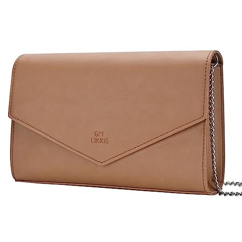 Image of GM LIKKIE Clutch Purses for Women, Evening Crossbody Envelope Handbags | GM LIKKIE Small Faux Leather Shoulder Bag for party, wedding, cocktail and formal date night occasions