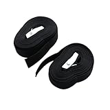 Gatuida 2 Piezas Correas de Amarre Ajustables para Equipaje Unidades con Hebilla de Cierre Seguro Cintas de Nylon Resistentes y Fáciles de Usar para Viaje y Carga Color Negro