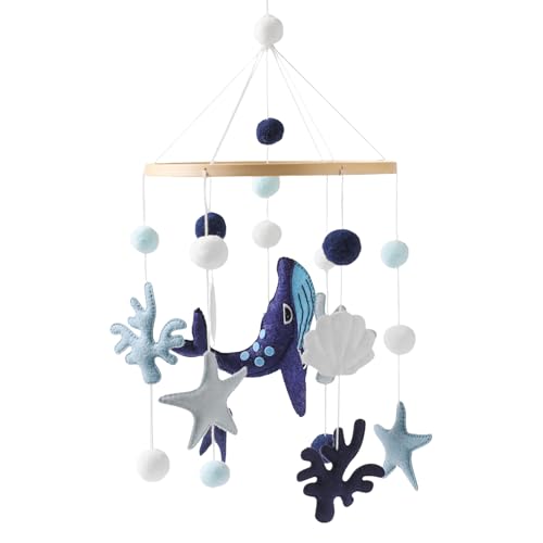 Keyubria Móvil marino para cuna, móvil neutro para guardería, juguetes de viaje para niños pequeños, ducha preescolar, corralito, guardería, habitación infantil, cochecito, mesita de noche, hogar