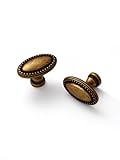 JIASENBAO 5 Pack Antique Brass Cabinet Knobs Vintage Drawer Pulls Kitchen Cupboard Dresser Cabinet Hardware Handles Zinc Alloy