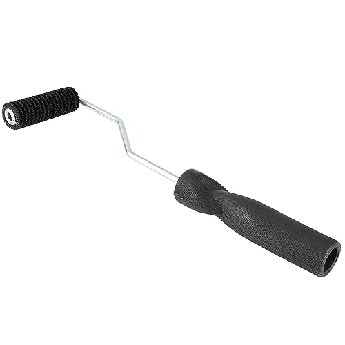 Herramienta de Rodillo de Fibra de Vidrio, Burbuja Laminada para Herramientas Manuales de la Industria de Paletas Falsas, Diámetro 22x75 Mm, Pintura Negra 0,9x3,0 Pulgadas