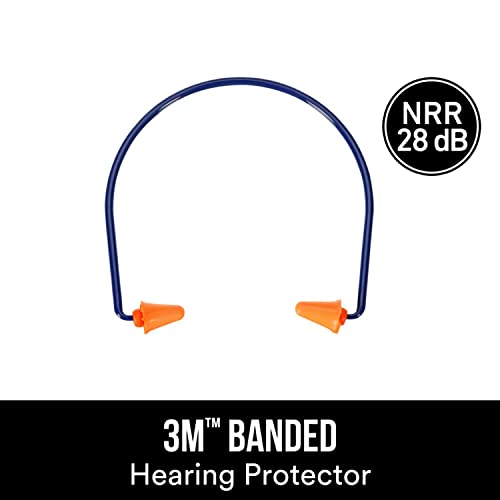 3M Banded Hearing Protector, Noise Reduction Rating (NRR) 28 dB, Lightweight Alternative To Earmuffs, Easy To Insert & Remove, Soft & Flexible Foam Ear Plugs, Convenient Earplugs (90537H1-DC) - Thumbnail 2
