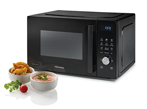Hisense H23MOBSD1HG - Microondas con Grill, Capacidad de 23 L, 800 W de Potencia,1000 W Grill, Temporizador 60 Min, Modo Descongelar, Tirador, Acabado Negro - imagen 4