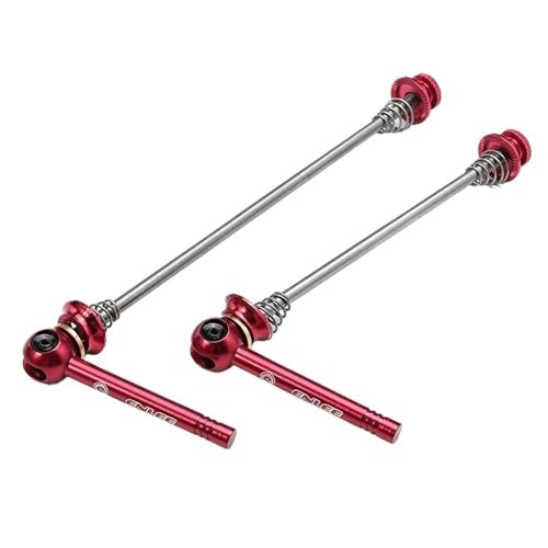 Gerrit Schnellspanner 1 Paar Titan/Aluminium Legierung Spieß Mountainbikes Quick Release Spieß Hebel MTB Fahrrad Radfahren Hub Rennrad MTB Teile Schnellspanner Fahrrad (Color : Red-Titanium)