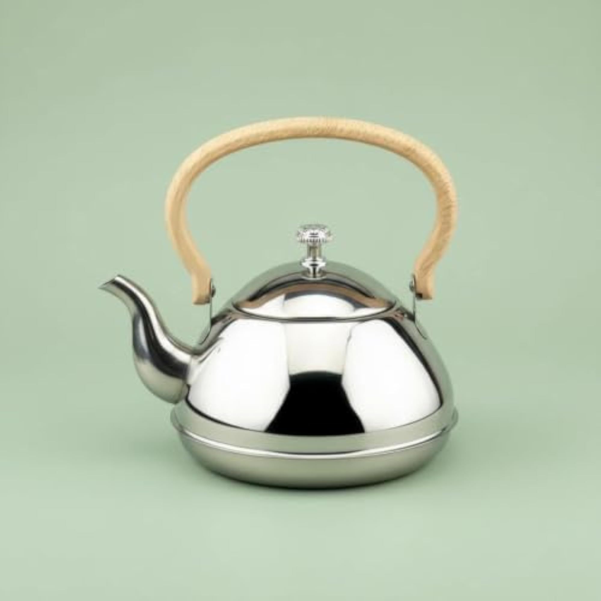 Easy to Clean Stainless Steel Tea Kettle with Mirror Finish