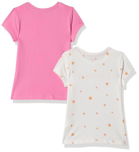 Image of Amazon Brand - Jam & Honey Girls Cotton Graphic Printed Half Sleeves T-Shirt | Regular Fit | Soft & Breathable | Age 2-8 Years (Available in Pack of 5 & Pack of 3)