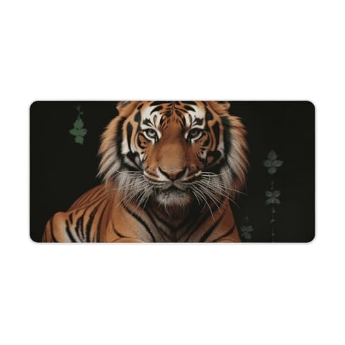 Tapis de souris de jeu tigre 30x60 cm grand tapis antidérapant bureau