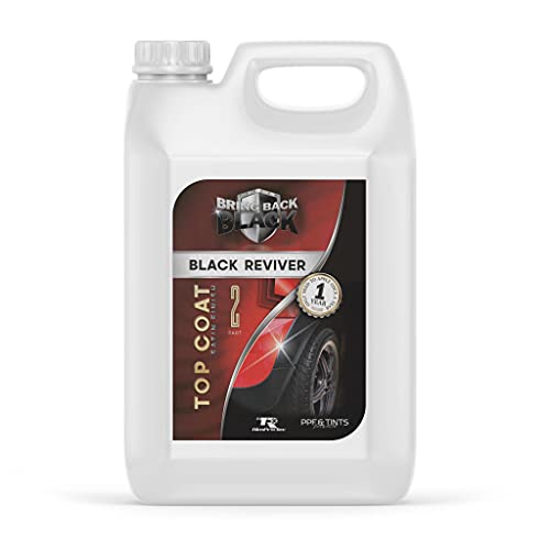Rimpro-Tec Bring Back to Black Plastic & Rubber Restorer - Interior and Exterior Trim Restorer - Car Trim Vinyl Restorer - Automotive Plastic Cleaner - Once a Year Application - Satin Top Coat 5L