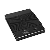 Basic 2 Black Mirror Pour Over Kaffeewaage, automatische Timer-Ziffer for die Küche, 0,1 g/2 kg