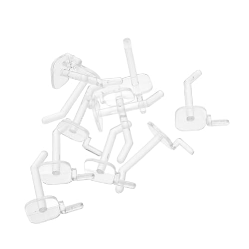 ERINGOGO 50PCS Transparent Pegboard Hooks Easy to Install Board Hooks for Supermarkets and Garage Organization Firm Grip for Secure Display and Storage