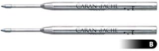 Caran D'ache GOLIATH Ballpoint Ball Pen Refill BLACK BROAD (Pack of 2)- 8428.109