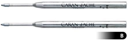Caran D'ache GOLIATH Ballpoint Ball Pen Refill BLACK BROAD (Pack of 2)- 8428.109