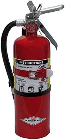 Amerex B500T ABC Dry Chemical Fire Extinguisher with Aluminum Valve and Vehicle Bracket, 5 lb.