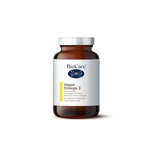 BioCare - Vegan Omega 3 (Algal DHA & EPA) - for Heart, Brain, Vision & Skin Health Support - 60 Capsules