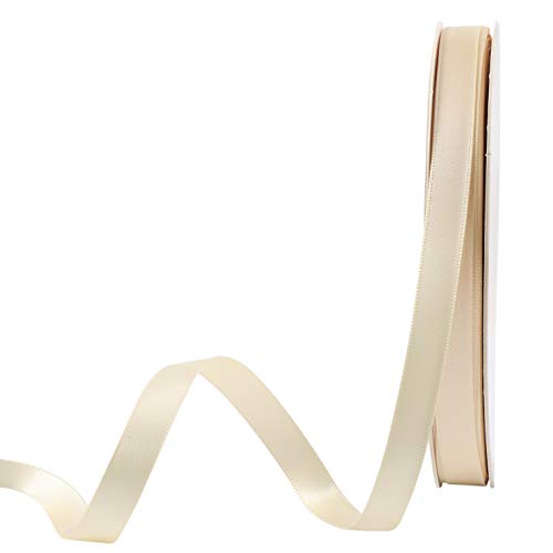 Hangpeng Double Sided Solid Polyester Ribbon 3/8”Inch X 50 Yards Fabric Ribbon For Gift Wrapping Party Christmas Ribbon For Gifts Satin Ribbon Floral Arrangement Craft Supplies White #TOP28