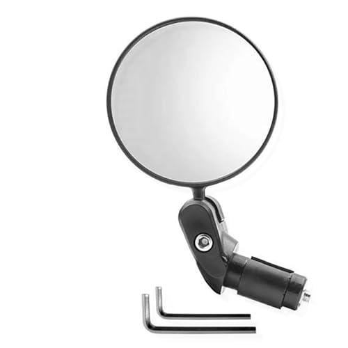 LeTradeJP 自転車 ミラー バックミラー 凸面? 360度回転し バックミラー 自転車 広視野角 広視野角 事故防止 取り付け簡単 戸外スポーツバイク用スポーツバ イク用ミラー ハンドル穴のあるすべてのバイクに適合 バーエンドミラー 1個(鏡面保護
