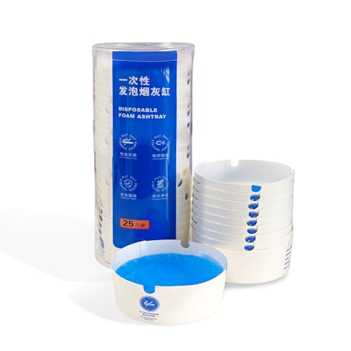 Dbbsfst 25-Pack Disposable Ashtrays Leakproof Portable Paper by Dbbsfst - Used condition - US$7.08
