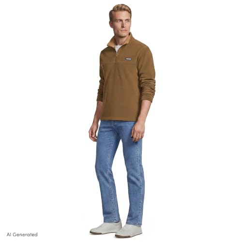 Image of Lands' End Men's Anyweather Fleece Quarter Zip Pullover