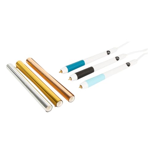 Crafts&Co Heat Active Pen Starterkit avec 3 stylos thermiques et feuilles métallisées