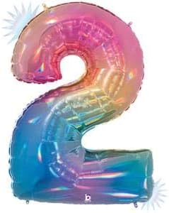 Betallic Globo holográfico holográfico de 40 pulgadas con forma de arco iris de ópalo número 2