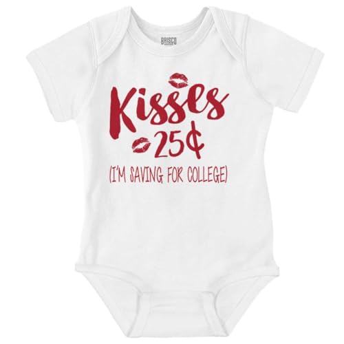 Brisco Brands Kisses 25 Cents Saving For College Baby Romper Boys or Girls