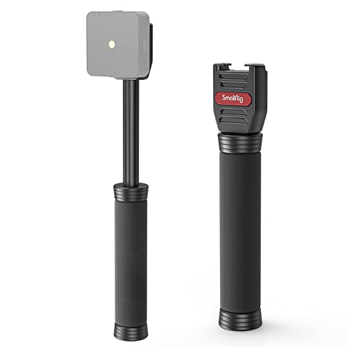 SMALLRIG Interview Mic Handle, Stretchable Mic Handle for RODE Go, for DJI, for Hollyland Lark 150, for Synco G1/A2 and Other Lavalier Microphones with Cold Shoe 3182