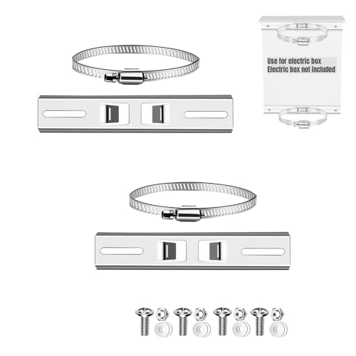 SamIdea Pole Mounting Kits,Stainless Steel CCTV Camera Stand Waterproof Box Fixture with Adjustable 1.97