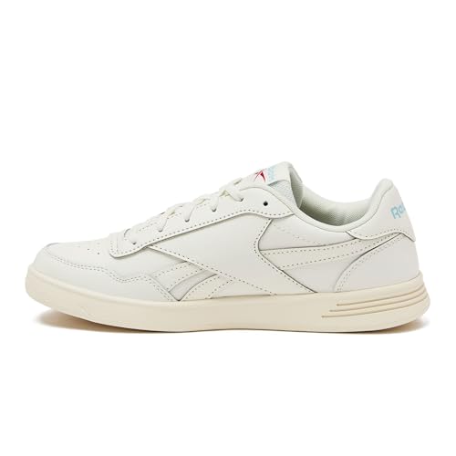 Reebok Court Advance Womens Sneakers - Casual Fashion White Sneakers for Women, Tennis Women's Shoes Size 5 to 11, FFP- Chalk/Blue Pearl/Vector Red, 7
