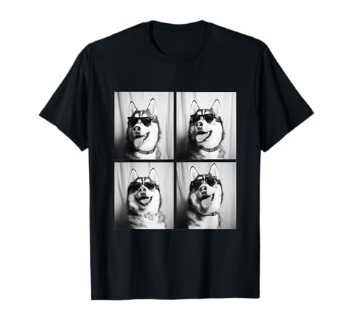 Divertidos perros husky siberianos con gafas de sol Fotos Mascotas Meme Camiseta