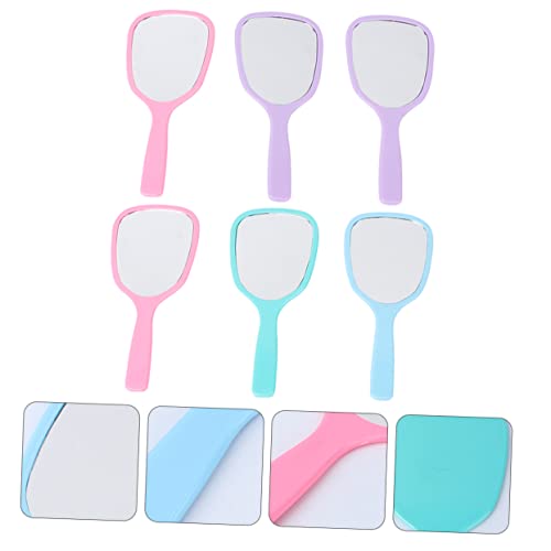 6 espejos de mano portátiles para maquillaje miniatura 5