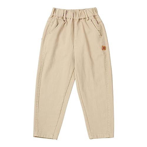 Yeahdor Toddler Boys Pull On Jogger Pants Solid Color Trousers Stretch Pant Casual School Uniform2