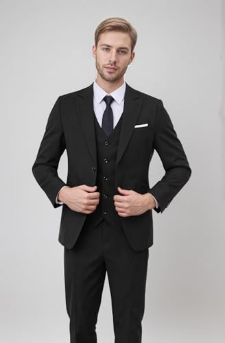Men's Suits for Men Slim Fit Formal Mens Suits 3 Piece 2 Button Blazer Jacket Vest Pants Set Wedding Business Mens Suit2