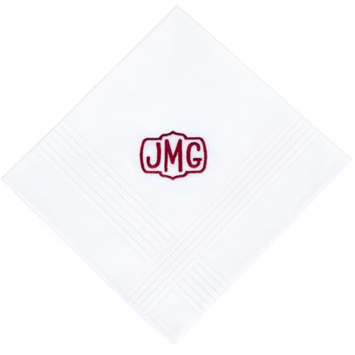 Mens Monogrammed Handkerchiefs Monogram Handkerchief Custom