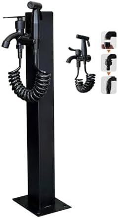 Outdoor Water Column Fountain - Freestanding Dispenser with Faucet & Spray Gun, Decorative Garden Feature for Backyard, Patio & Landscape - Ideal for Outdoor Relaxation and Ambiance