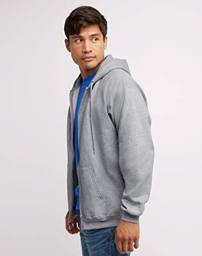 Hanes Ultimate Men's Full-Zip Heavyweight Fleece Hoodie Deep Forest M