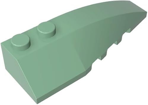 Gobricks GDS-745 41747 Wedge Curved 6x2 Right, Sand Green, 50 pcs